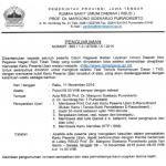 Pengumuman Hasil Seleksi Administrasi Pengadaan Pegawai BLUD NON-PNS Tidak Tetap RSUD Prof. Dr. Margono Soekarjo Purwokerto Tahun 2015