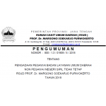 Pengumuman Pengadaan Pegawai BLUD NON-PNS Tidak Tetap RSUD Prof. Dr. Margono Soekarjo Purwokerto Tahun 2018