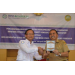 RSUD Prof. Dr. Margono Soekarjo Mendapatkan Penghargaan Dari BPJS Kesehatan Pusat Atas Bridging Sistem Antara SIM BPJS Dan SIMRS Pertama Di Indonesia Untuk RSUD Klas B Pendidikan